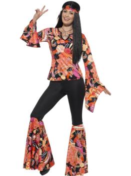 Disfraz de hippie festivalera para mujer