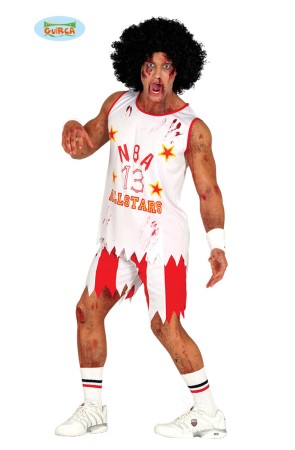 Disfraz de jugador de la NBA zombie para hombre