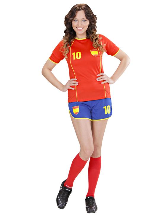 Disfraz de Jugadora de fútbol Español para mujer