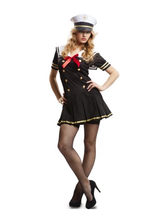 Disfraz Marinera Elegante Negro  mujer