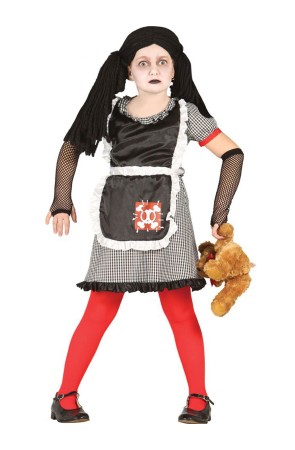 Disfraz de muñeca diabólica gótica para niña