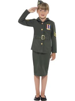 Disfraz infantil Oficial de Guerra niña