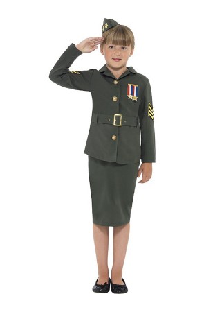 Disfraz infantil Oficial de Guerra niña