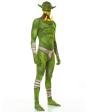 Disfraz de orco aterrador verde Morphsuit infantil