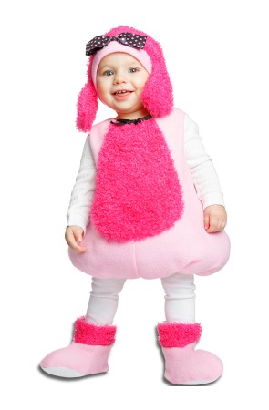 Disfraz de perrito rosa para niña