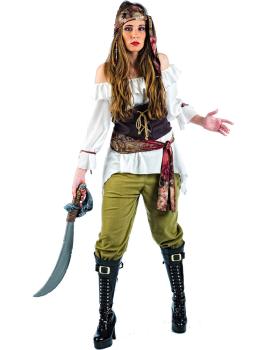 Disfraz de pirata saqueadora deluxe