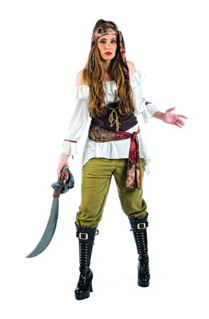 Disfraz de pirata saqueadora deluxe