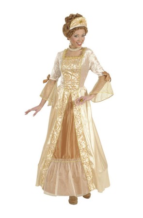 Disfraz Princesa de Corte Dorado para mujer