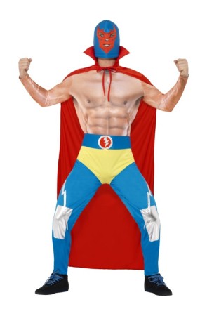 Disfraz de rey del ring mexicano para hombre