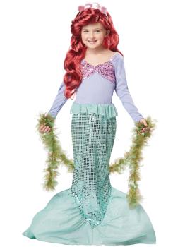Disfraz de sirena brillante para niña