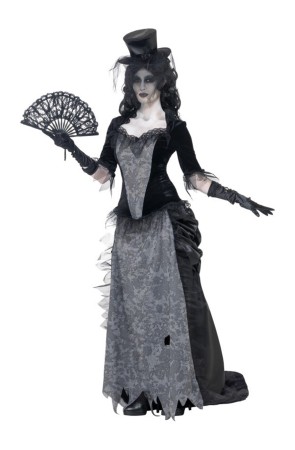 Disfraz de viuda negra de pueblo fantasma