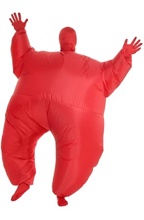 Disfraz hinchable luminoso rojo para adulto