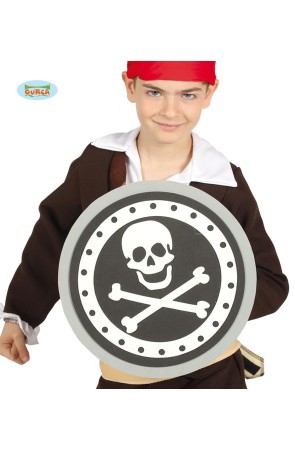 Escudo pirata de EVA infantil de 29 cm