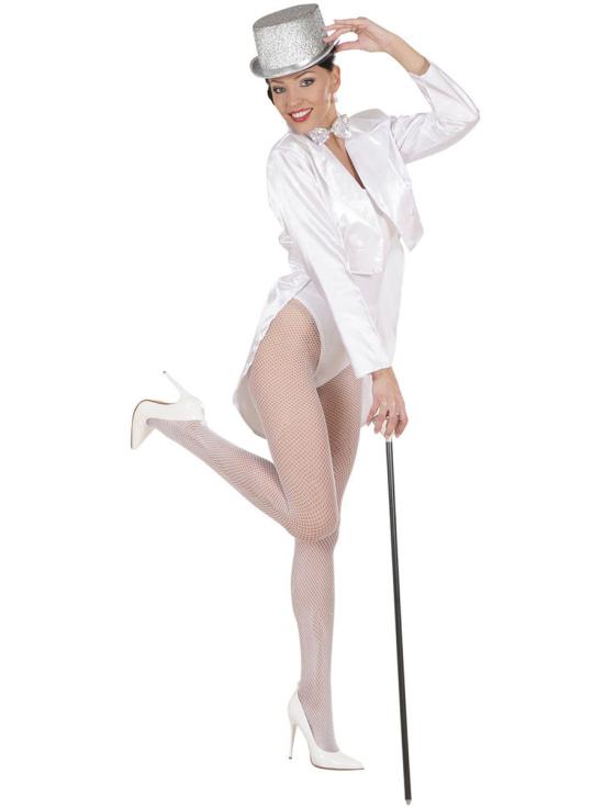 Frac blanco de raso para mujer