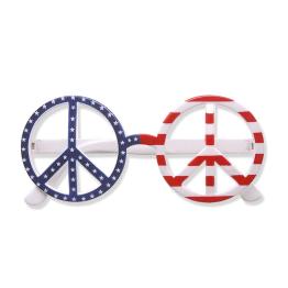 Gafas americanas paz y amor para adulto