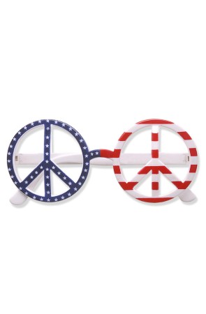 Gafas americanas paz y amor para adulto