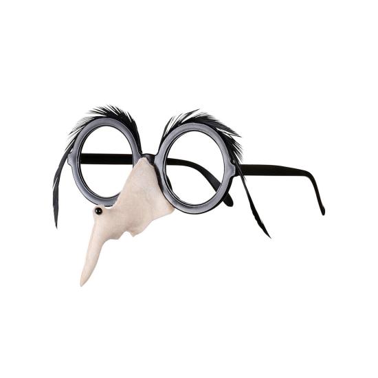 Gafas de bruja con nariz y cejas negras > Accesorios para