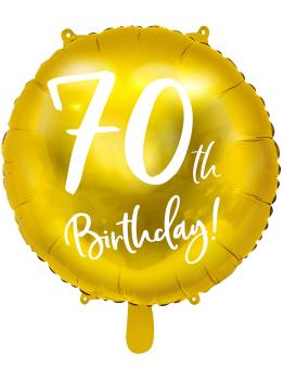 Globo 70 th Birthday dorado (45 cm)