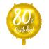 Globo 80 th Birthday dorado (45 cm)