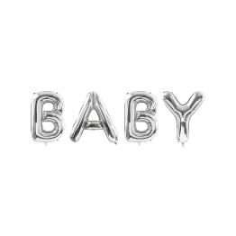 Globo Baby plateado de foil (86 cm) - Baby Shower Collection