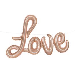 Globo Foil Love oro rosa