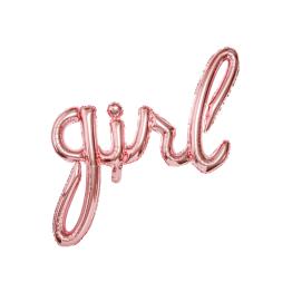 Globo Girl dorado (77 cm) - Baby Shower Party