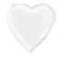 Globo de foil con forma de corazón blanco