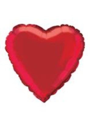 Globo de foil con forma de corazón rojo