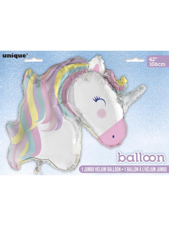 Globo de foil de unicornio (106cm) - Happy Unicorn