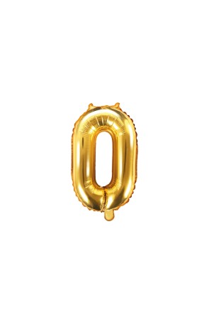 Globo foil "0" dorado (35 cm)