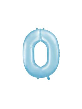 Globo foil "0" en azul claro 86 cm