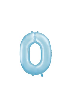 Globo foil "0" en azul claro 86 cm