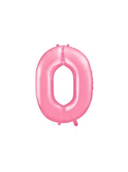 Globo foil "0" en rosa 86 cm