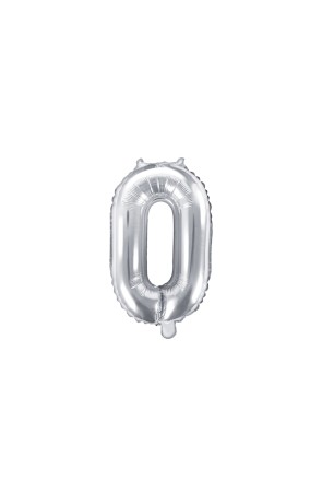 Globo foil "0" plateado
