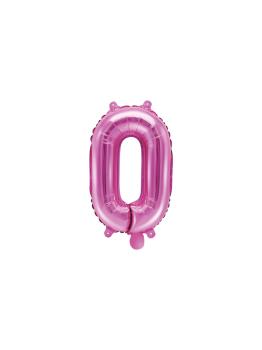 Globo foil "0" rosa oscuro (35 cm)