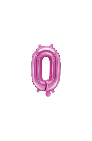 Globo foil "0" rosa oscuro (35 cm)