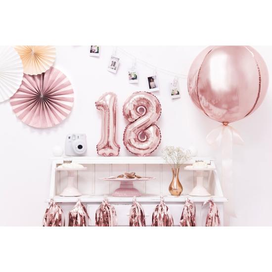 Globo foil "1" oro rosa (35 cm) Globo foil "1" oro rosa (35 cm)