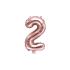 Globo foil "2" oro rosa (35 cm)