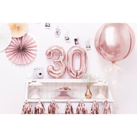 Globo foil "3" oro rosa (35 cm) Globo foil "3" oro rosa (35 cm)