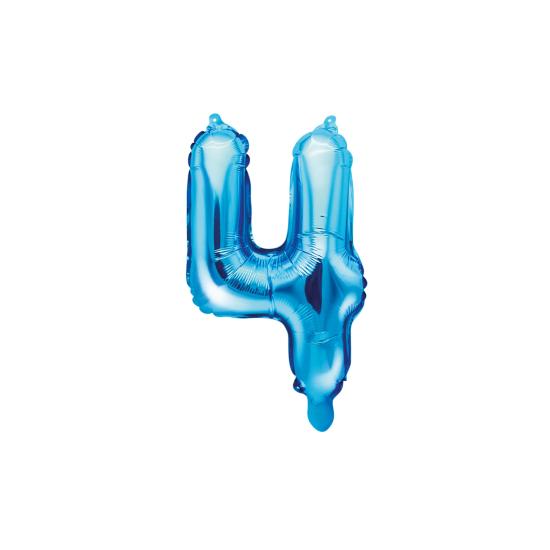 Globo foil "4" azul Globo foil "4" azul