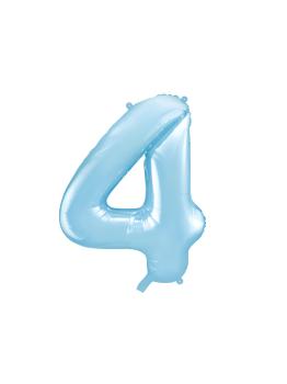 Globo foil "4" en azul claro 86 cm