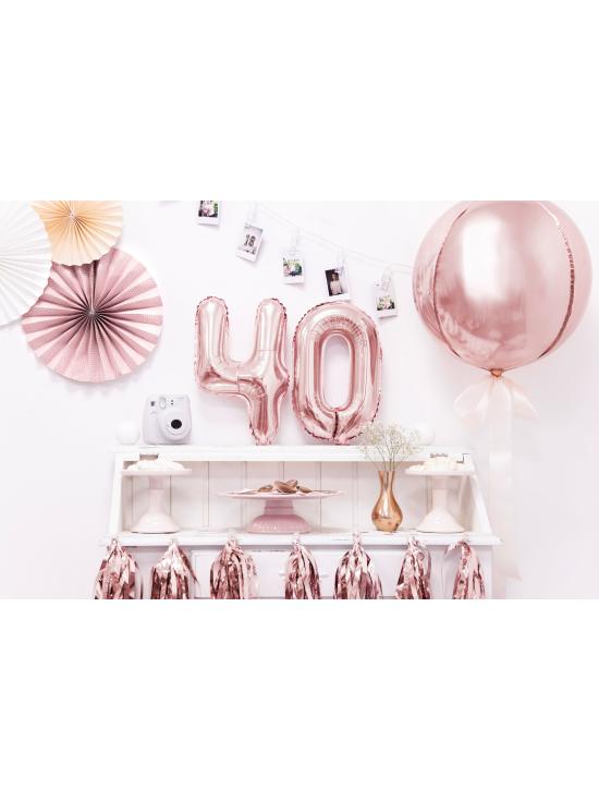 Globo foil "4" oro rosa (35 cm)