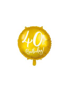 Globo foil "40" dorado