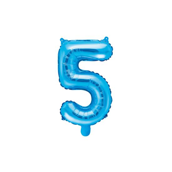 Globo foil "5" azul