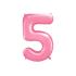 Globo foil "5" en rosa 86 cm