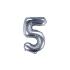 Globo foil "5" plateado