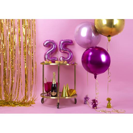 Globo foil "5" rosa oscuro