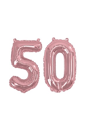 Globo foil "50" en oro rosa - Glitz & Glamour Pink & Rose Gold 40cm
