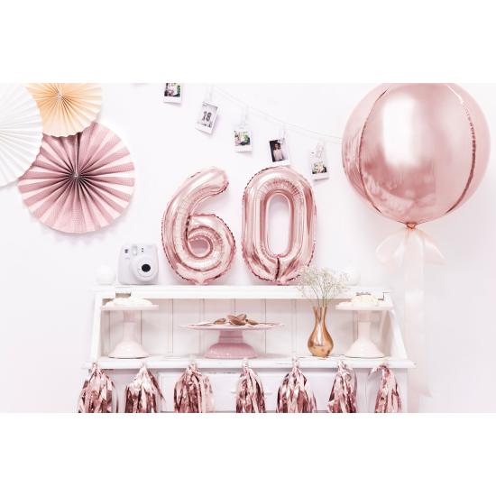 Globo foil "6" oro rosa (35 cm)