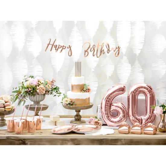 Globo foil "6" oro rosa (35 cm)